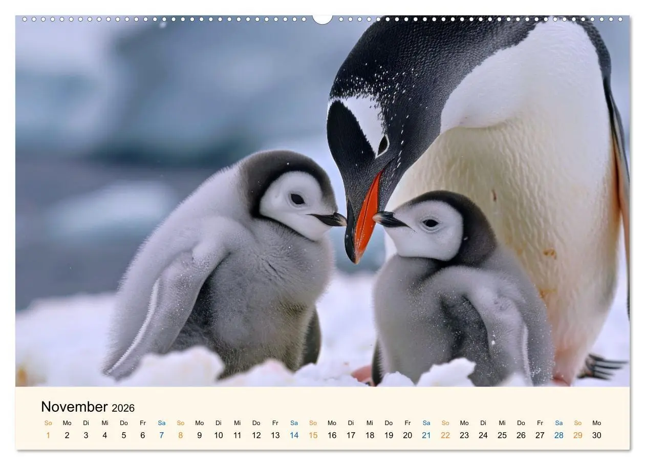 Bild: 9783457247938 | Tierkinder in Eis und Schnee (hochwertiger Premium Wandkalender...