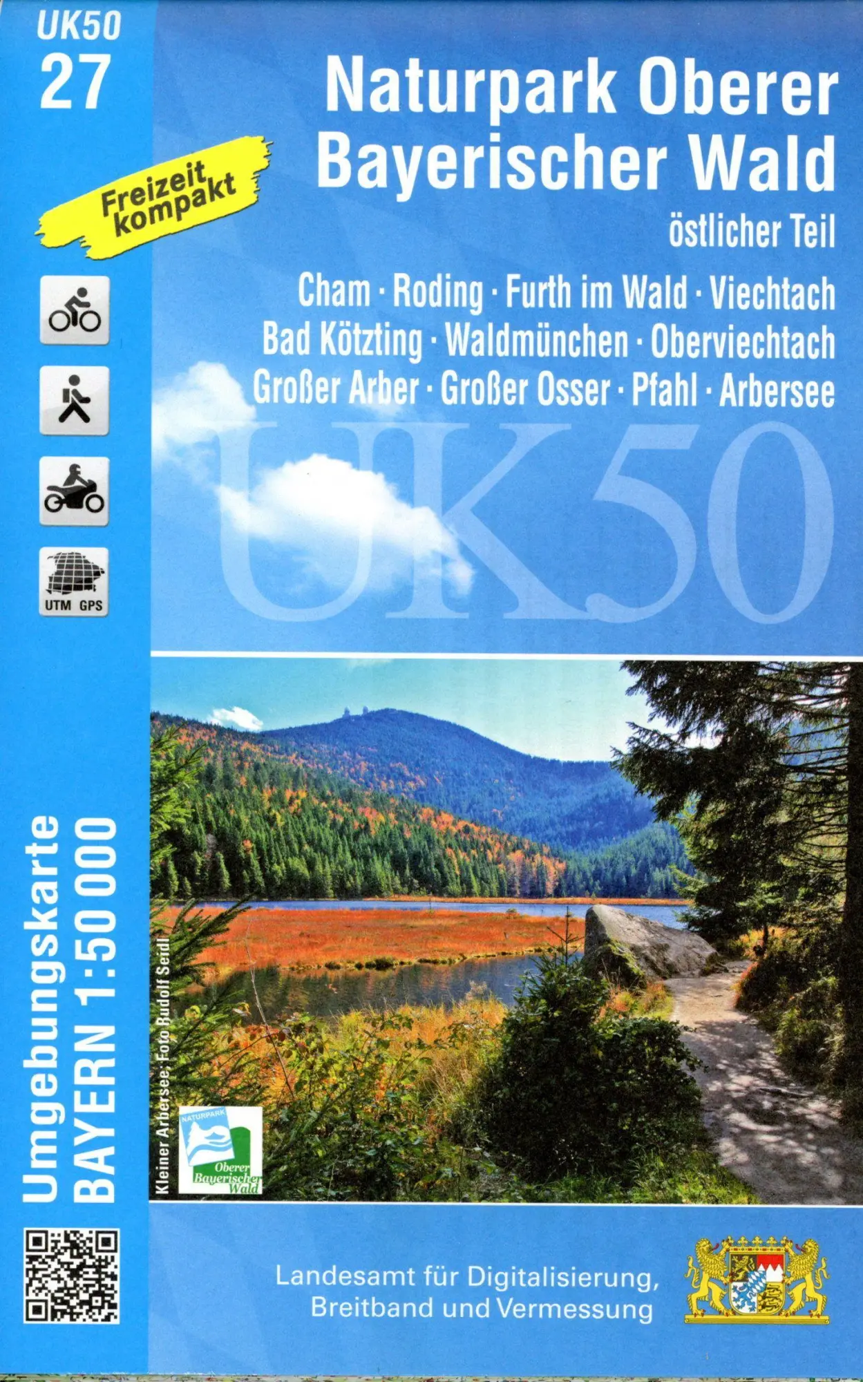 Cover: 9783899337938 | Naturpark Oberer Bayerischer Wald, östlicher Teil 1 : 50 000 (UK50-27)