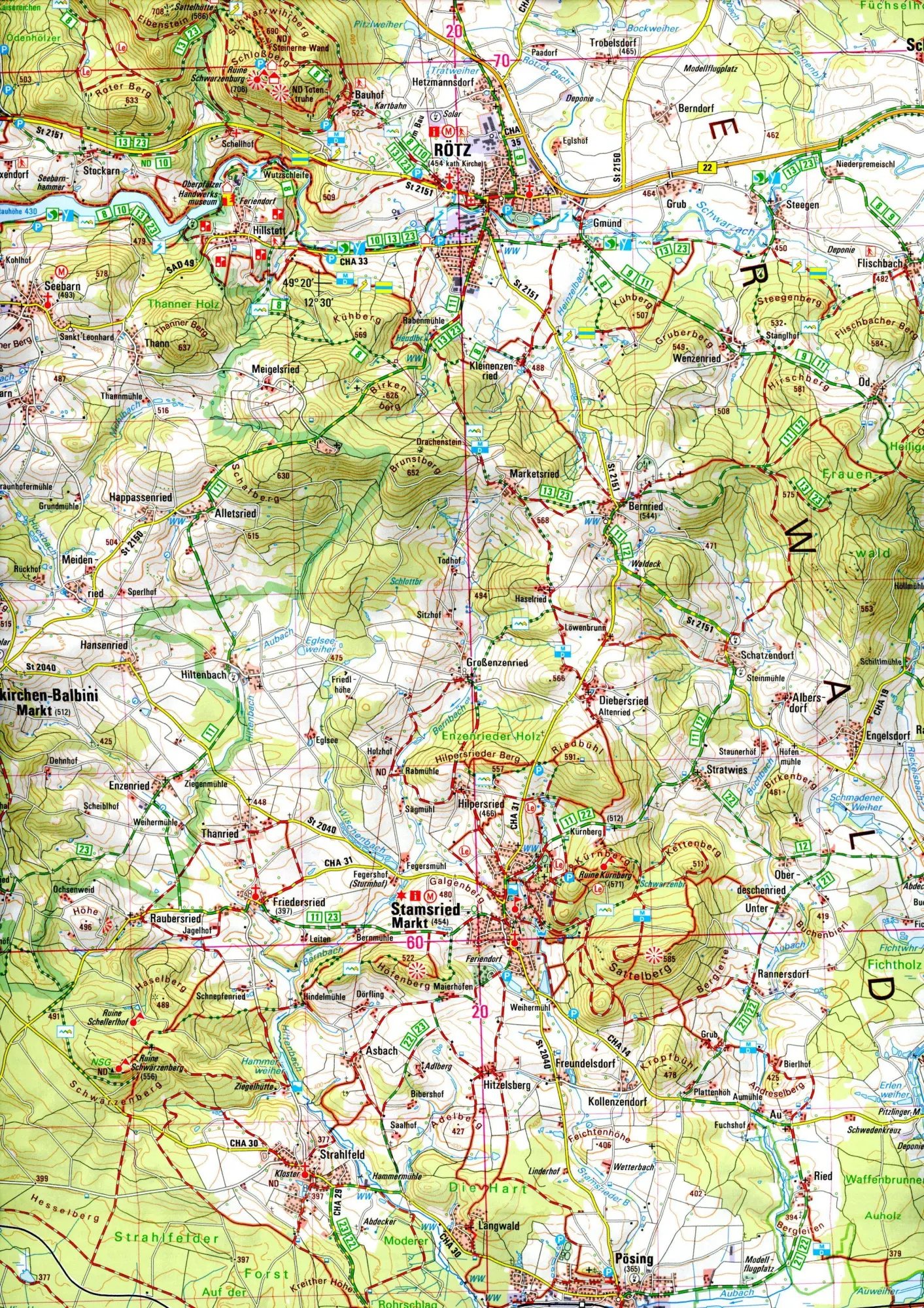 Bild: 9783899337938 | Naturpark Oberer Bayerischer Wald, östlicher Teil 1 : 50 000 (UK50-27)