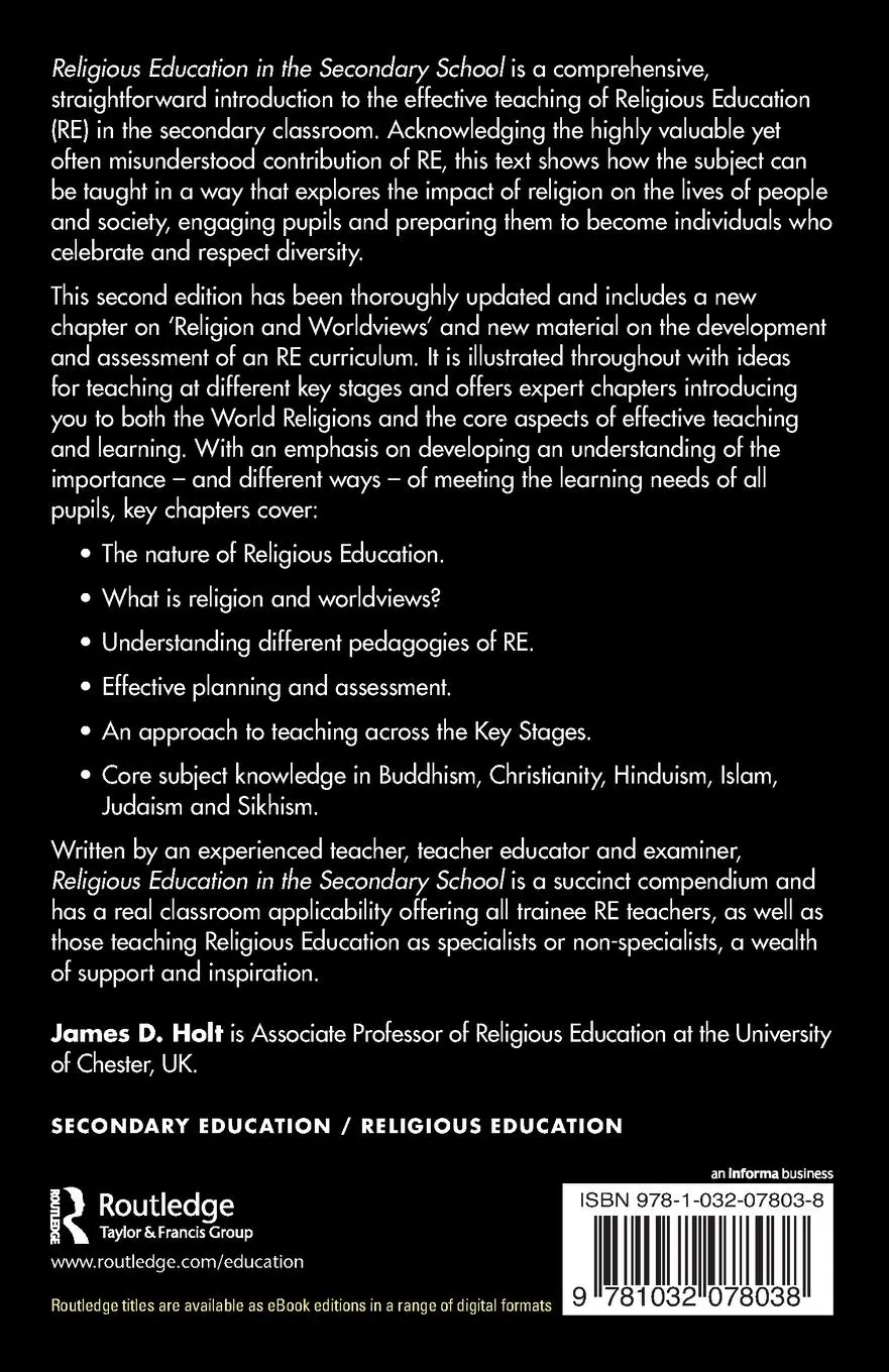 Rückseite: 9781032078038 | Religious Education in the Secondary School | James Holt | Taschenbuch