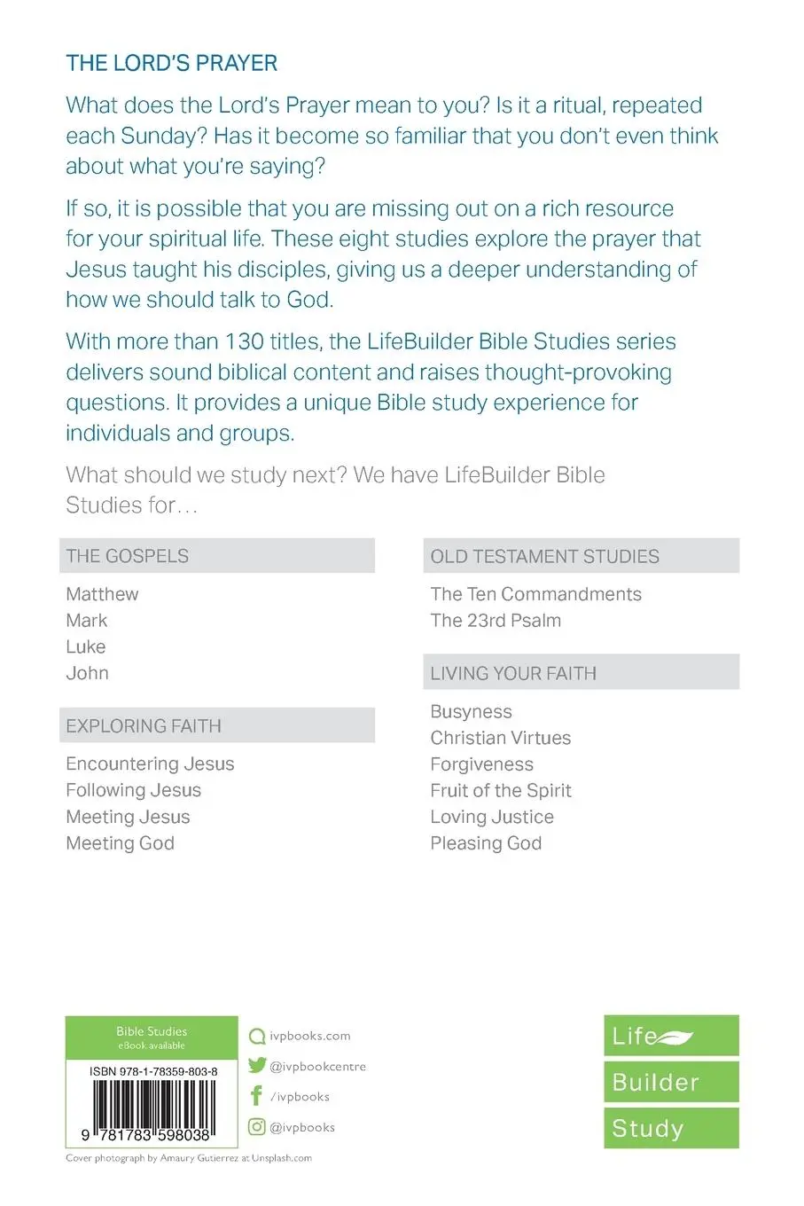 Rückseite: 9781783598038 | The Lord's Prayer (Lifebuilder Study Guides) | Douglas Connelly | Buch