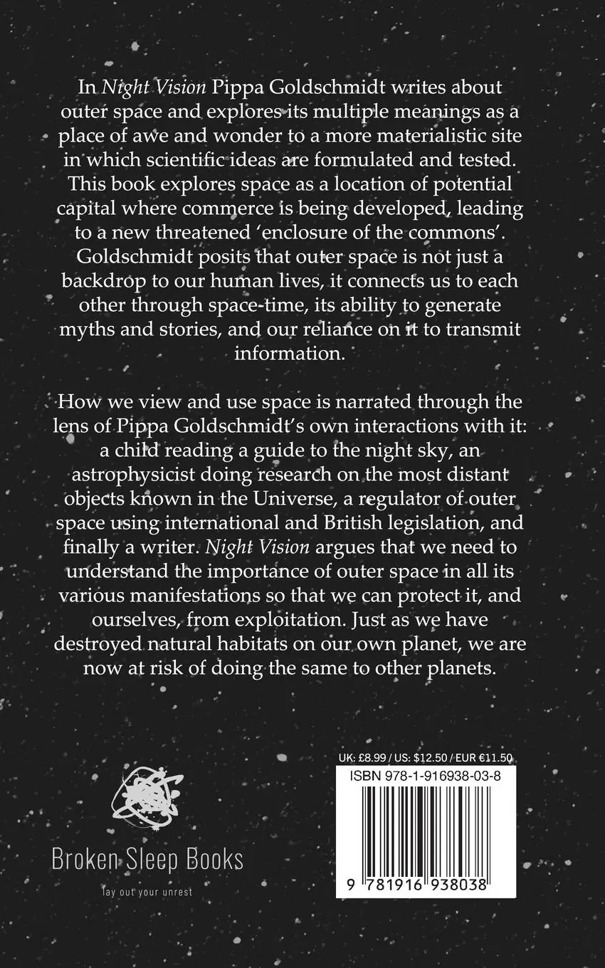 Rückseite: 9781916938038 | Night Vision | Pippa Goldschmidt | Taschenbuch | Englisch | 2024