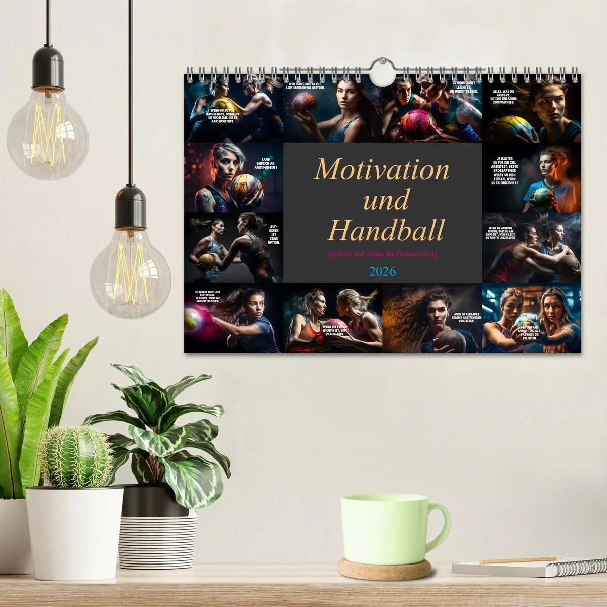 Bild: 9783457378038 | Motivation und Handball (Wandkalender 2026 DIN A4 quer), CALVENDO...