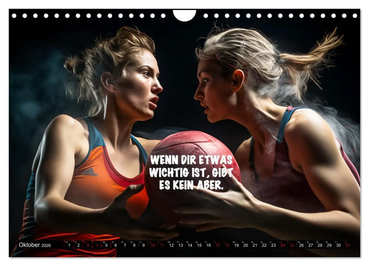 Bild: 9783457378038 | Motivation und Handball (Wandkalender 2026 DIN A4 quer), CALVENDO...