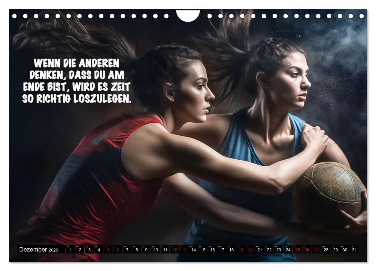 Bild: 9783457378038 | Motivation und Handball (Wandkalender 2026 DIN A4 quer), CALVENDO...