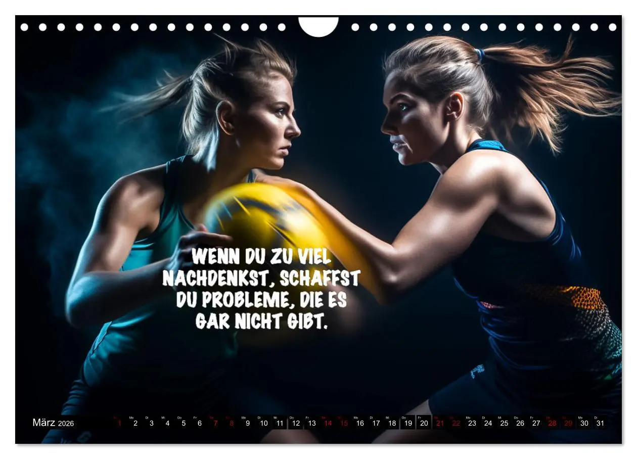 Bild: 9783457378038 | Motivation und Handball (Wandkalender 2026 DIN A4 quer), CALVENDO...