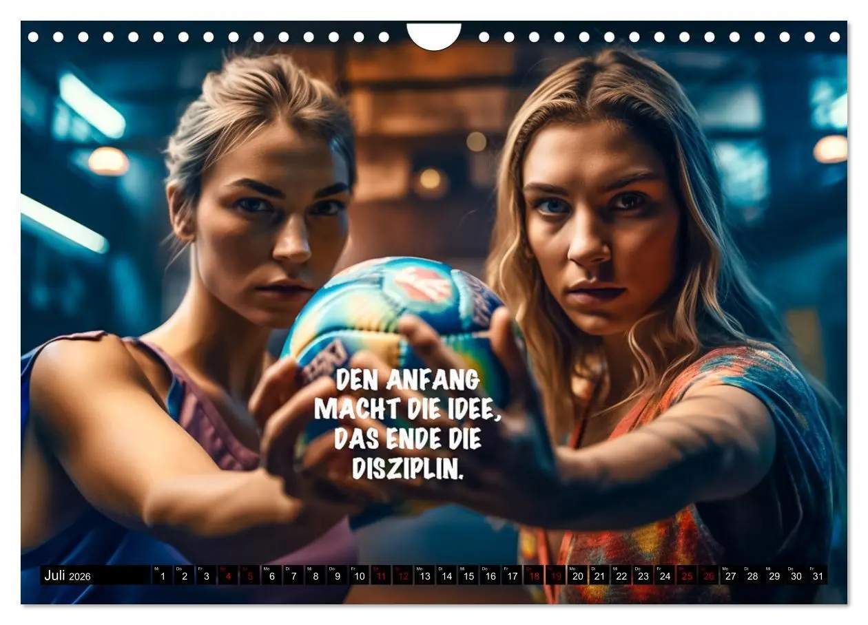 Bild: 9783457378038 | Motivation und Handball (Wandkalender 2026 DIN A4 quer), CALVENDO...
