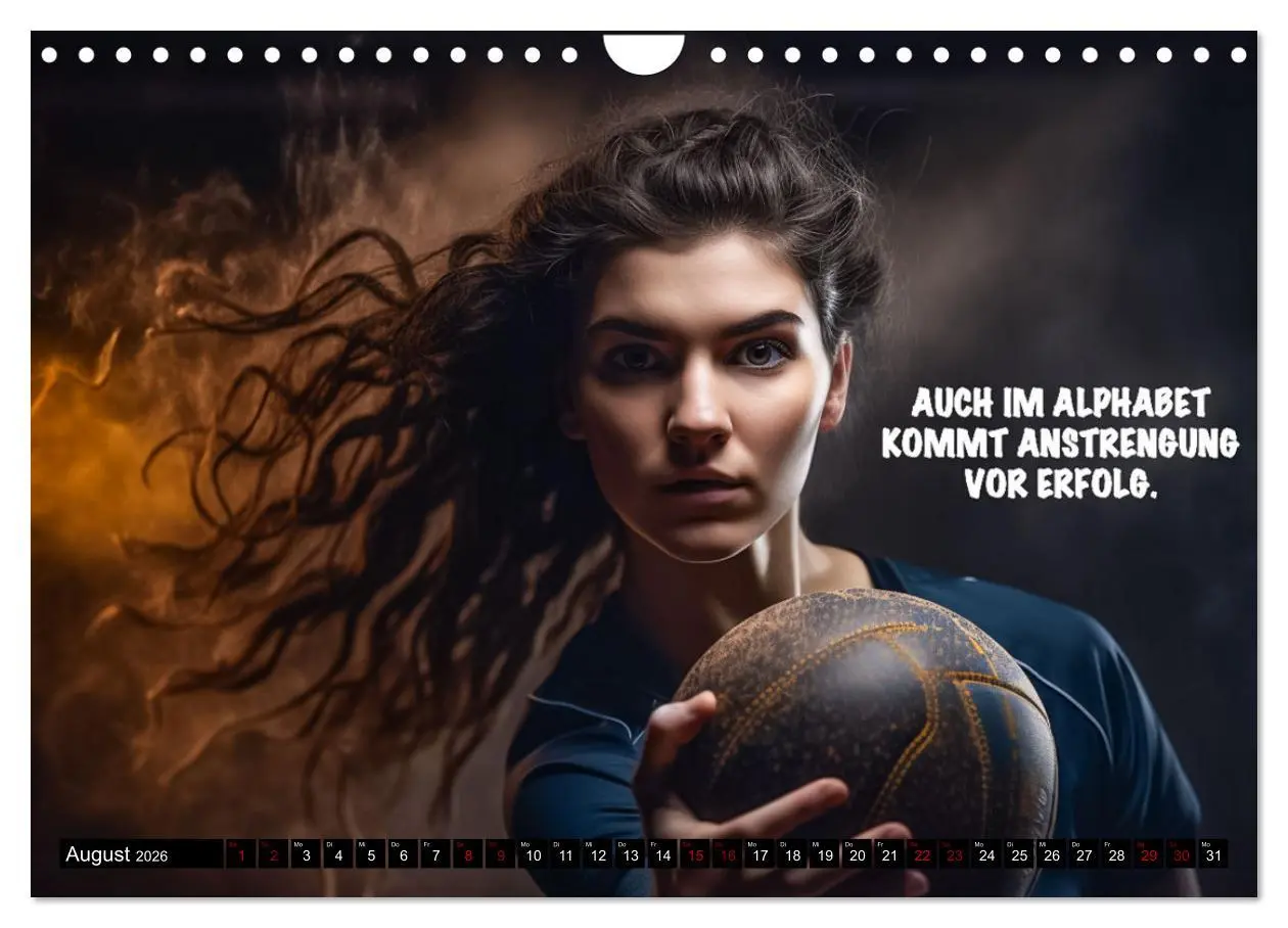Bild: 9783457378038 | Motivation und Handball (Wandkalender 2026 DIN A4 quer), CALVENDO...