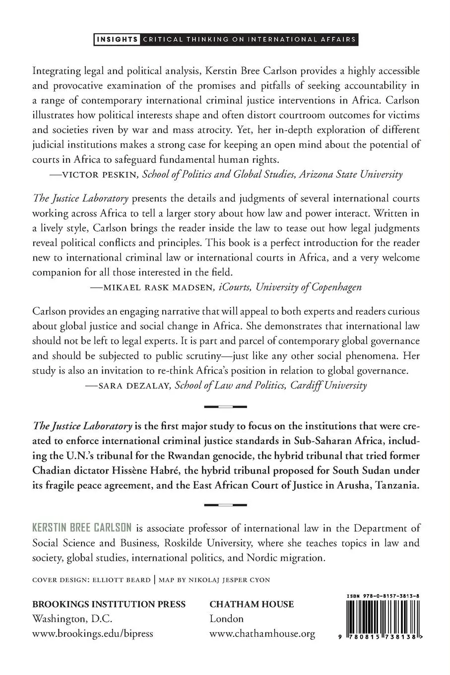 Rückseite: 9780815738138 | The Justice Laboratory | International Law in Africa | Carlson | Buch