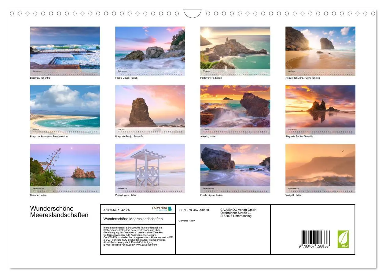 Bild: 9783457298138 | Wunderschöne Meereslandschaften (Wandkalender 2026 DIN A3 quer),...