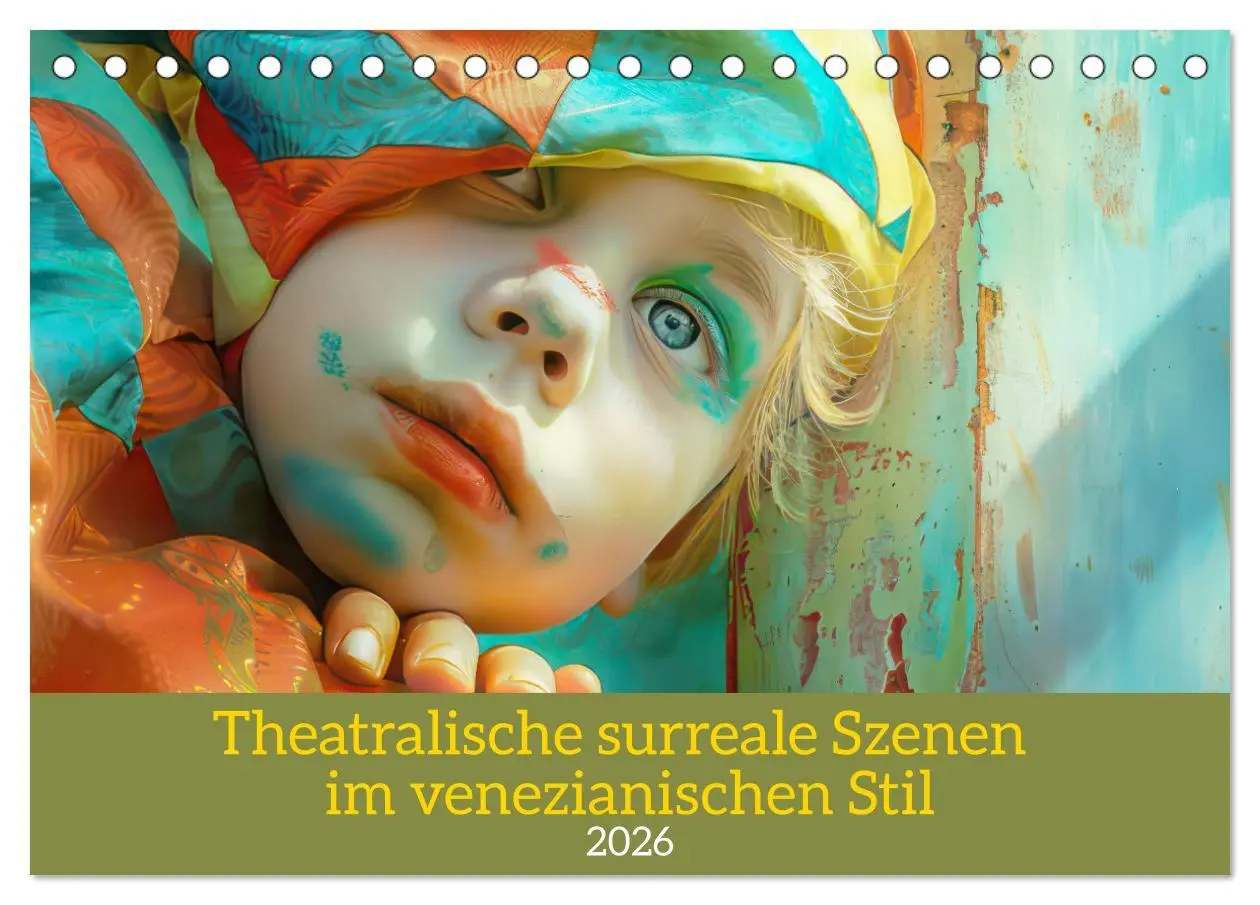 Cover: 9783457368138 | Theatralische surreale Szenen im venezianischen Stil (Tischkalender...