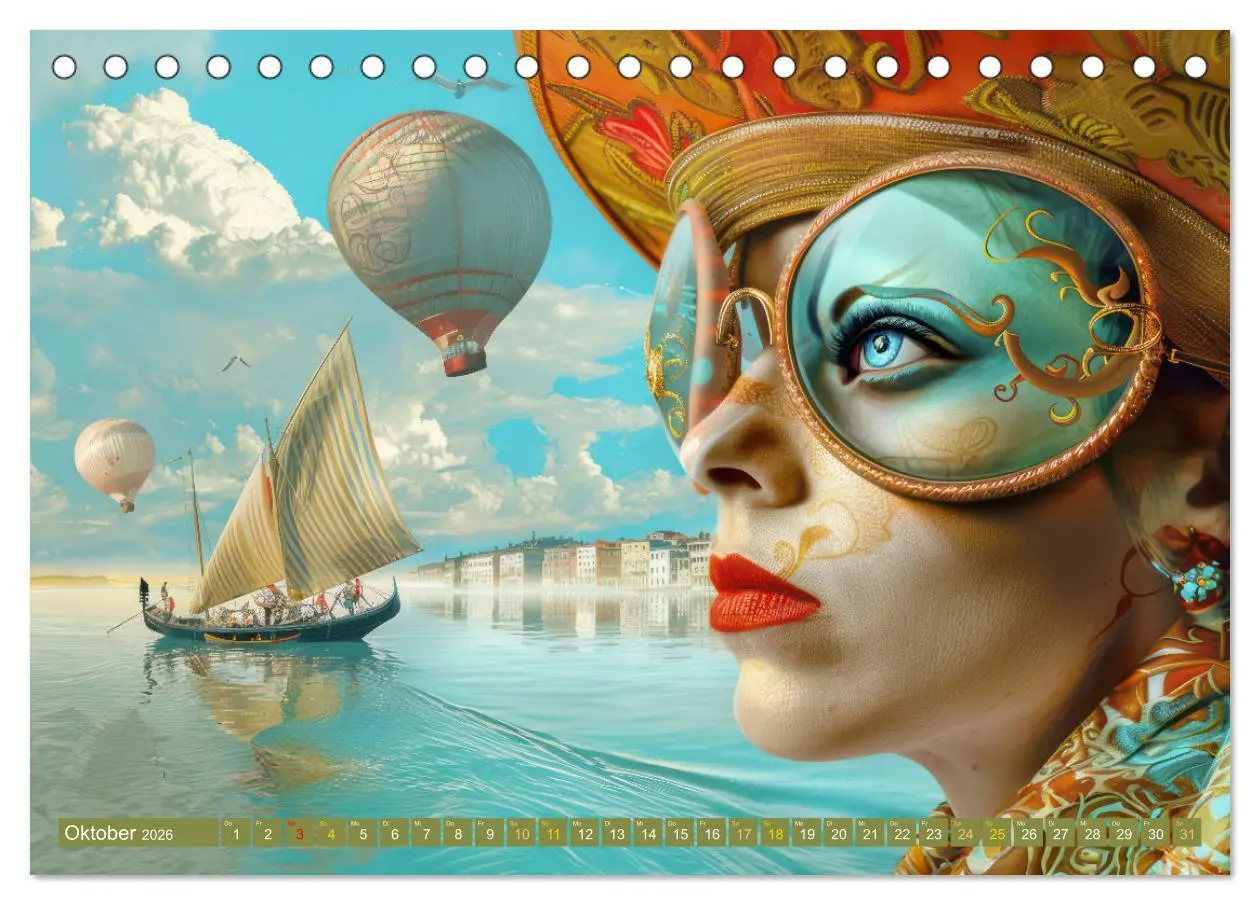 Bild: 9783457368138 | Theatralische surreale Szenen im venezianischen Stil (Tischkalender...