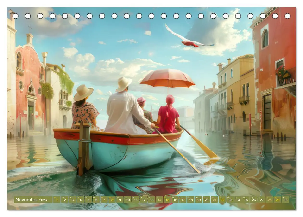 Bild: 9783457368138 | Theatralische surreale Szenen im venezianischen Stil (Tischkalender...