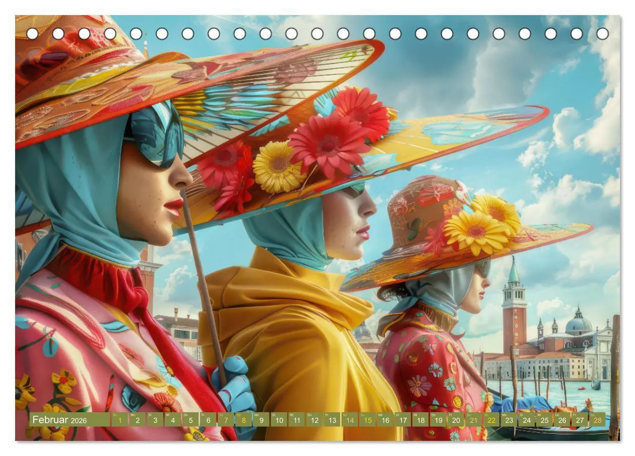 Bild: 9783457368138 | Theatralische surreale Szenen im venezianischen Stil (Tischkalender...