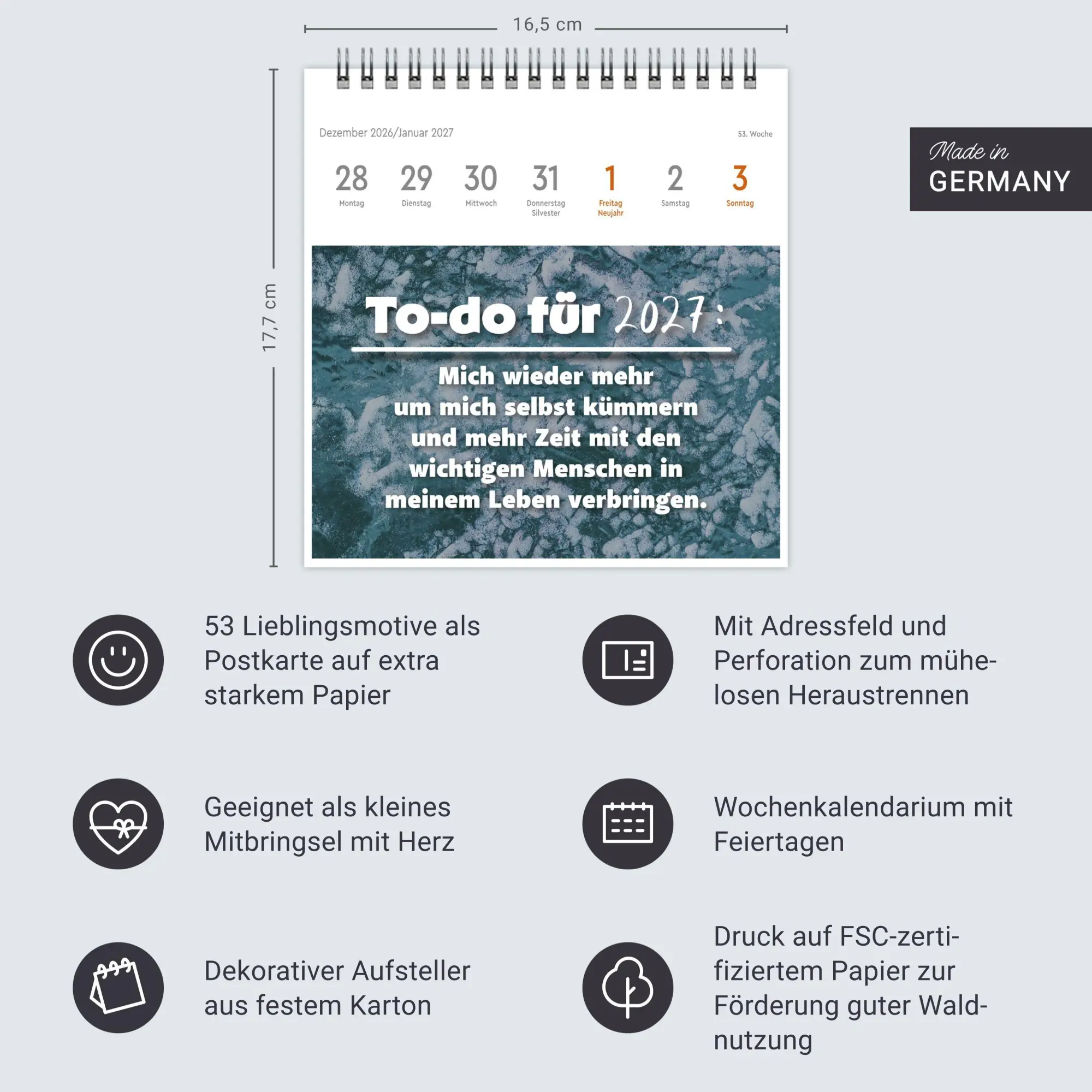 Bild: 9783756418138 | Visual Statements Premium-Postkartenkalender 2027 | Kalender | 54 S.