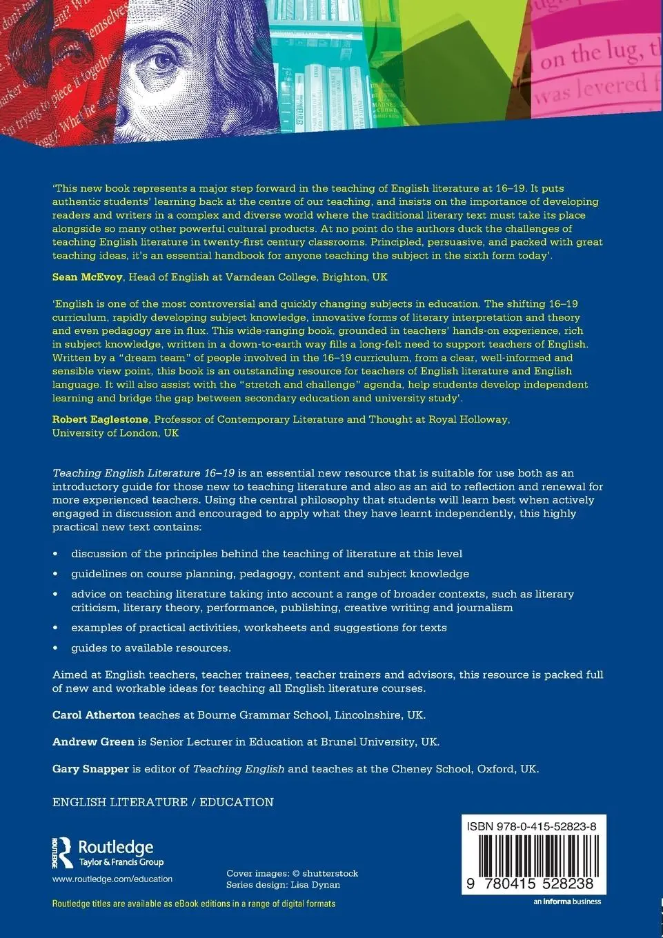Rückseite: 9780415528238 | Teaching English Literature 16-19 | An essential guide | Taschenbuch