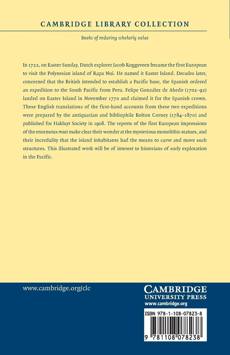 Rückseite: 9781108078238 | The Voyage of Captain Don Felipe González to Easter Island, 1770-1