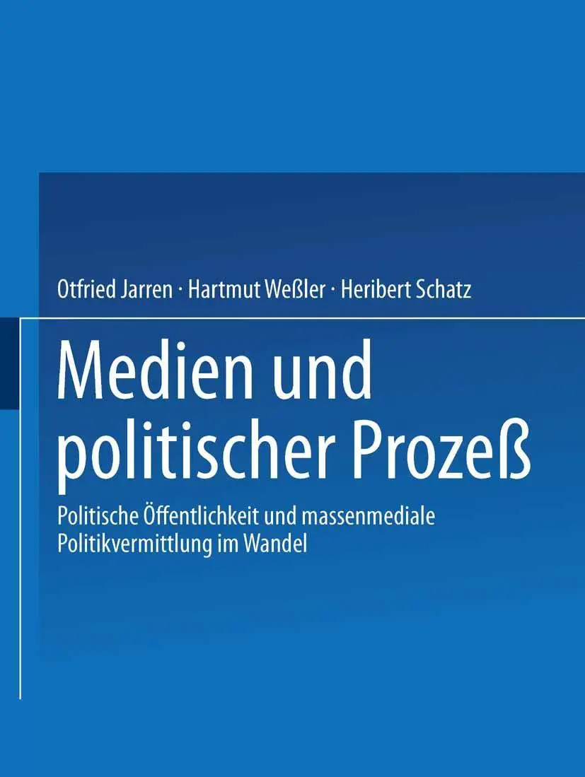 Cover: 9783531128238 | Medien und politischer Prozeß | Otfried Jarren (u. a.) | Taschenbuch
