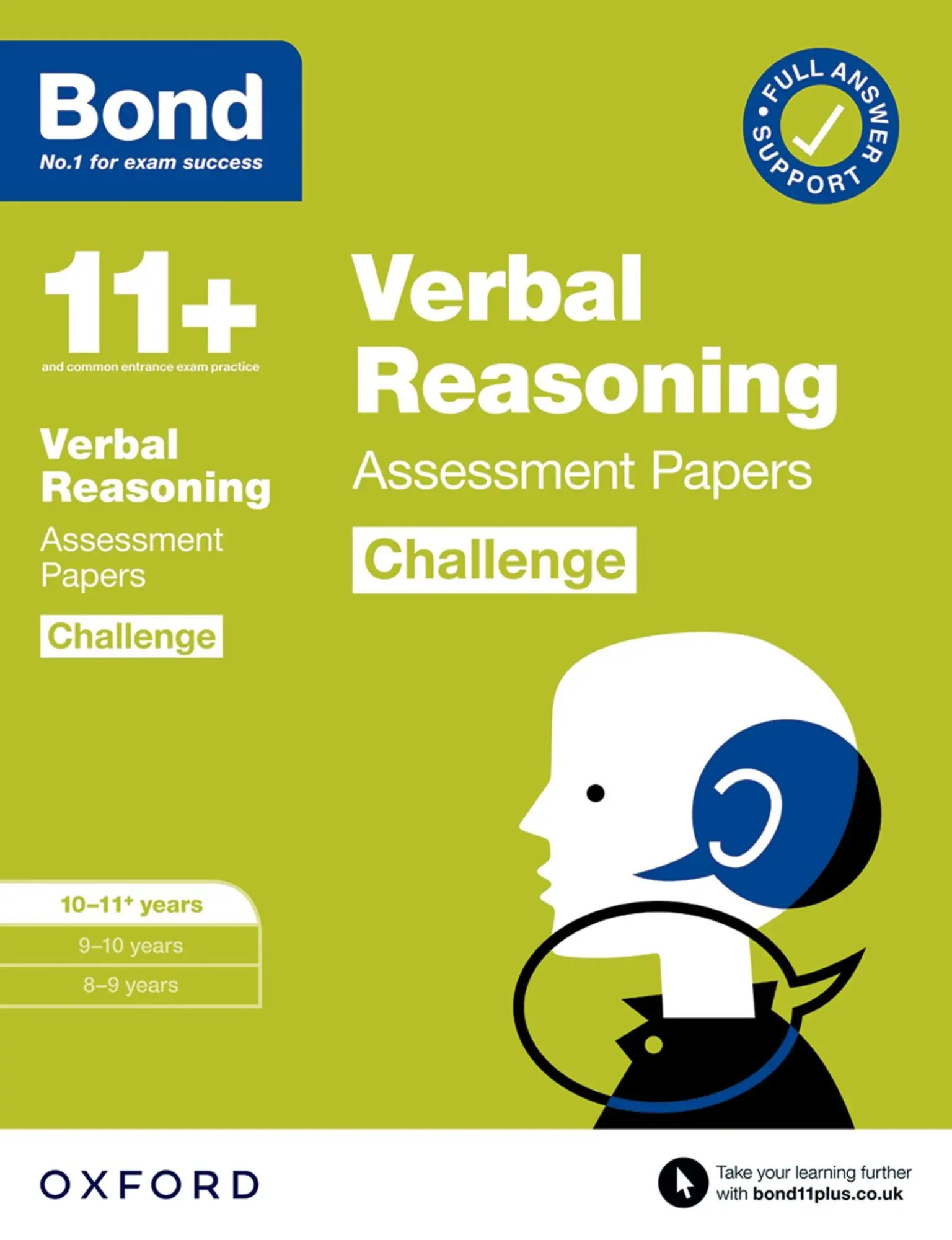 Cover: 9780192778338 | Bond 11+: Bond 11+ Verbal Reasoning Challenge Assessment Papers...