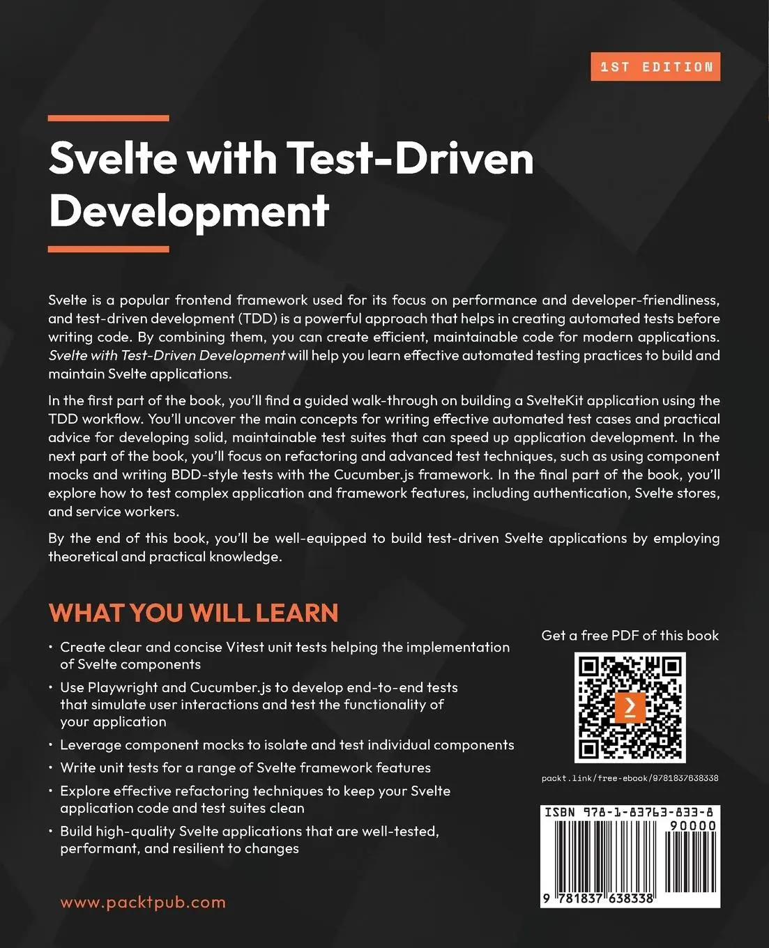 Rückseite: 9781837638338 | Svelte with Test-Driven Development | Daniel Irvine | Taschenbuch