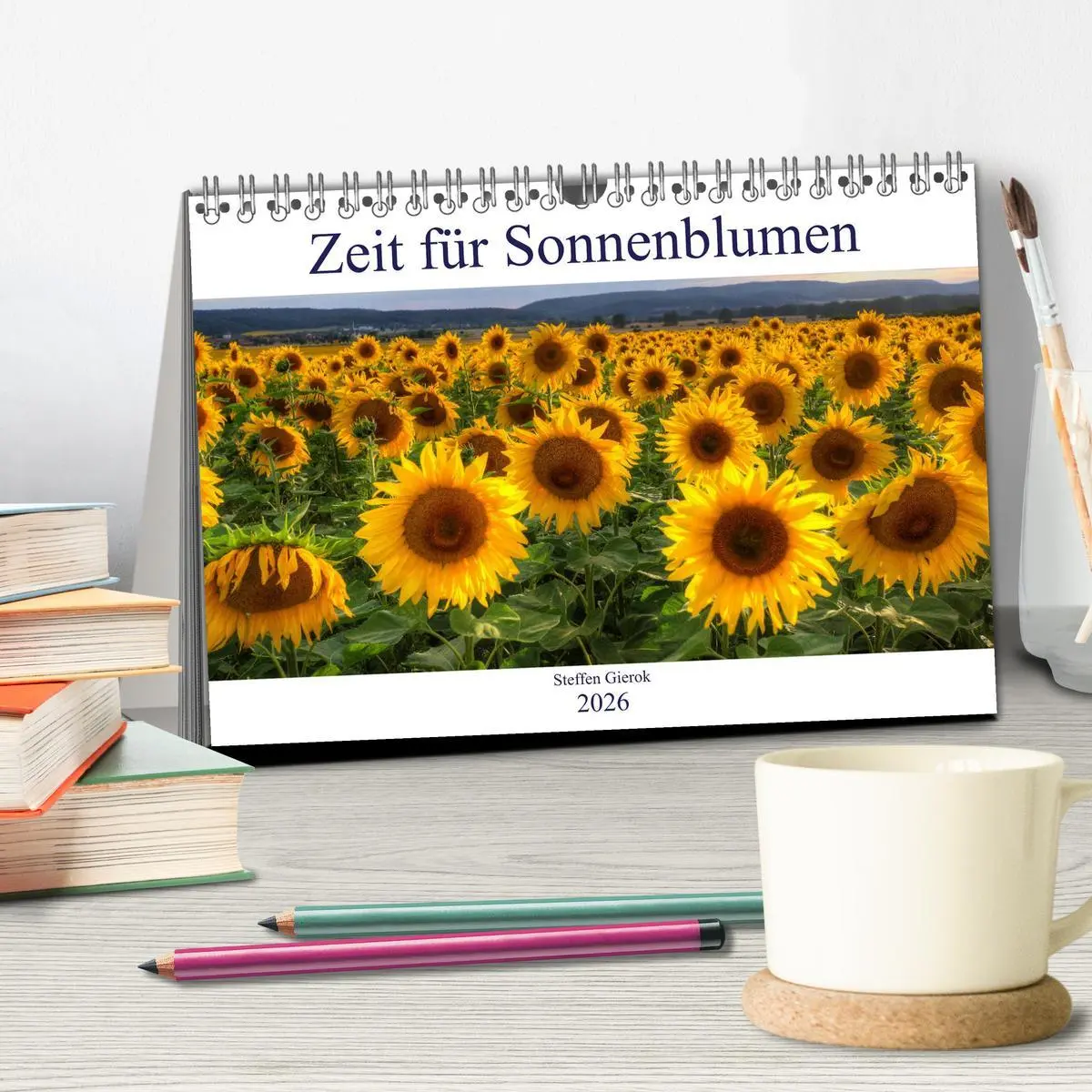 Bild: 9783516128338 | Zeit für Sonnenblumen (Tischkalender 2026 DIN A5 quer), CALVENDO...