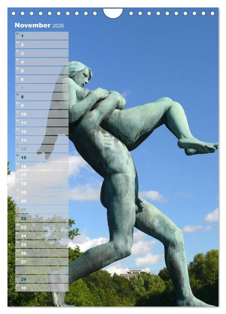 Bild: 9783516438338 | Skulpturen im Vigeland-Park Oslo (Wandkalender 2026 DIN A4 hoch),...