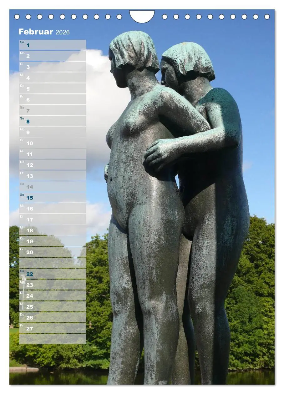 Bild: 9783516438338 | Skulpturen im Vigeland-Park Oslo (Wandkalender 2026 DIN A4 hoch),...