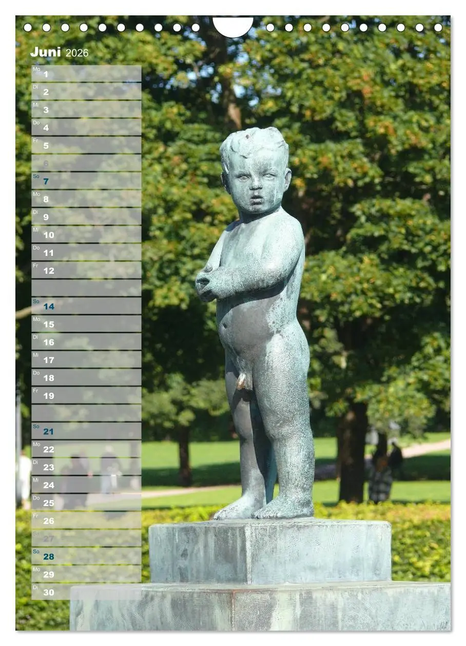 Bild: 9783516438338 | Skulpturen im Vigeland-Park Oslo (Wandkalender 2026 DIN A4 hoch),...