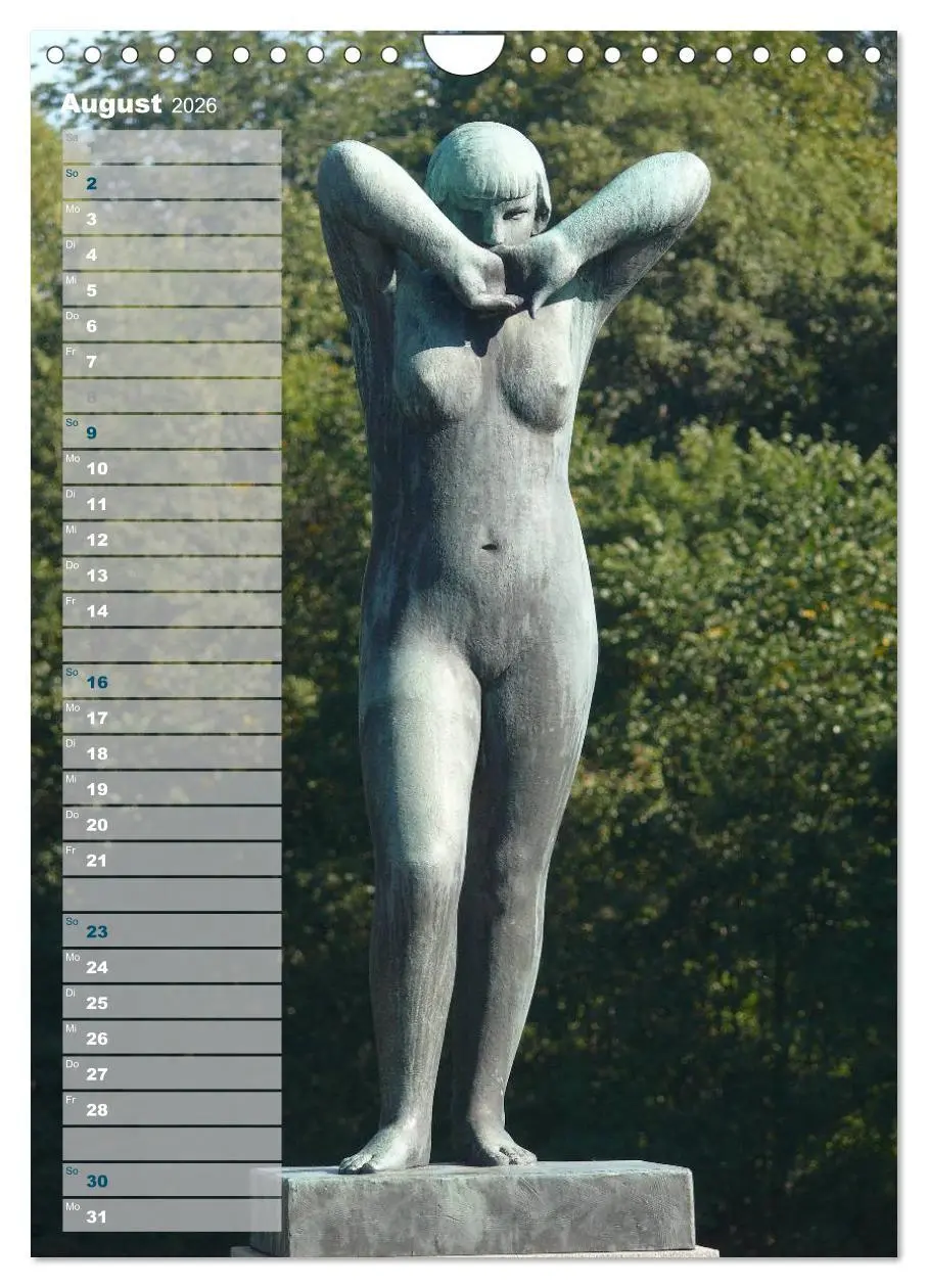 Bild: 9783516438338 | Skulpturen im Vigeland-Park Oslo (Wandkalender 2026 DIN A4 hoch),...