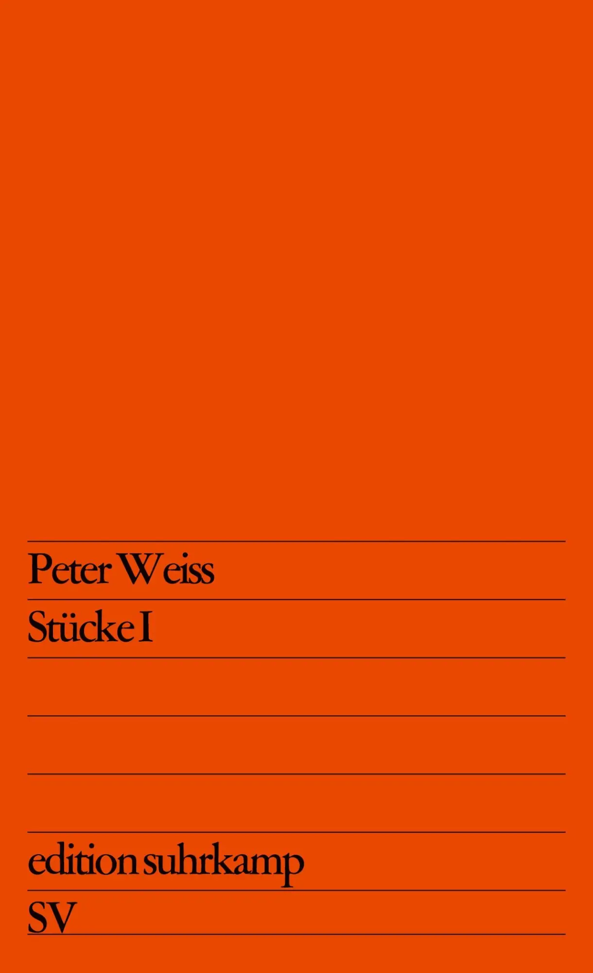 Cover: 9783518108338 | Stücke 1 | Peter Weiss | Taschenbuch | edition suhrkamp | 466 S.