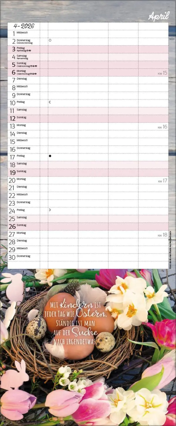 Bild: 9783731888338 | Familienplaner mit Fotos und Zitaten 2026 | Verlag Korsch | Kalender
