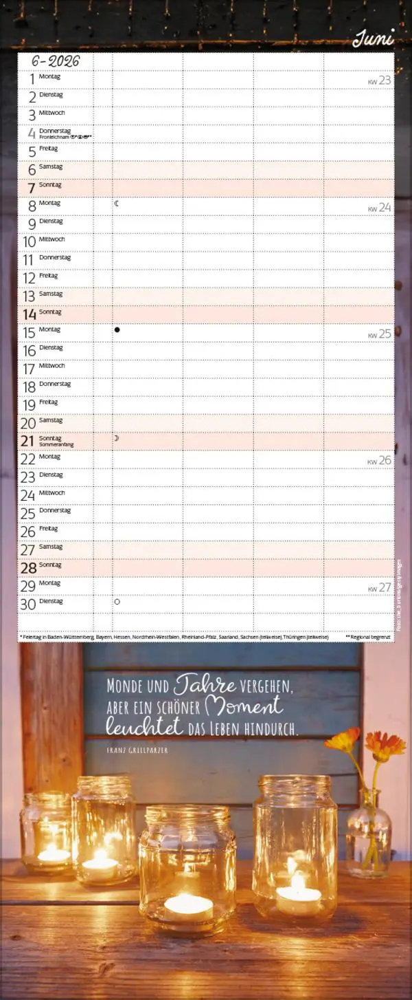 Bild: 9783731888338 | Familienplaner mit Fotos und Zitaten 2026 | Verlag Korsch | Kalender