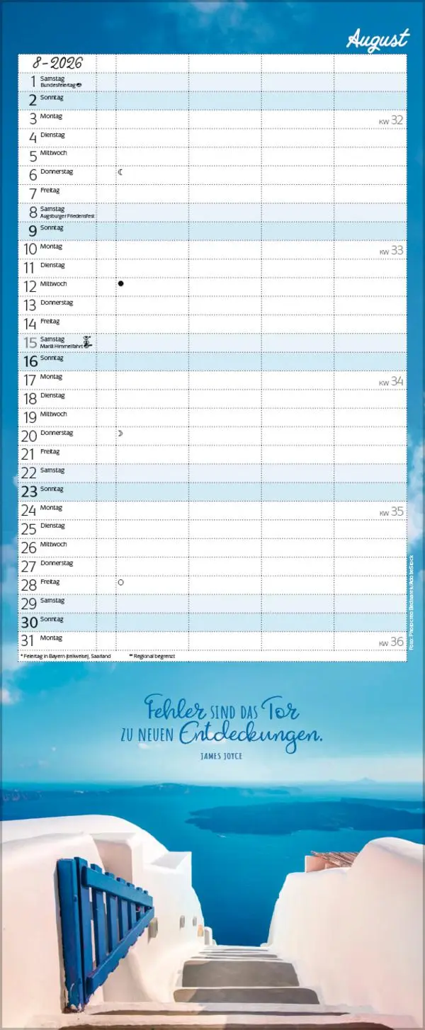 Bild: 9783731888338 | Familienplaner mit Fotos und Zitaten 2026 | Verlag Korsch | Kalender