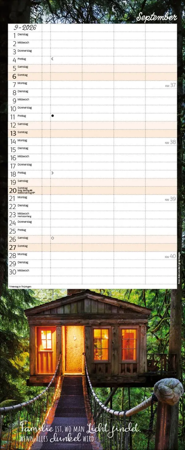 Bild: 9783731888338 | Familienplaner mit Fotos und Zitaten 2026 | Verlag Korsch | Kalender