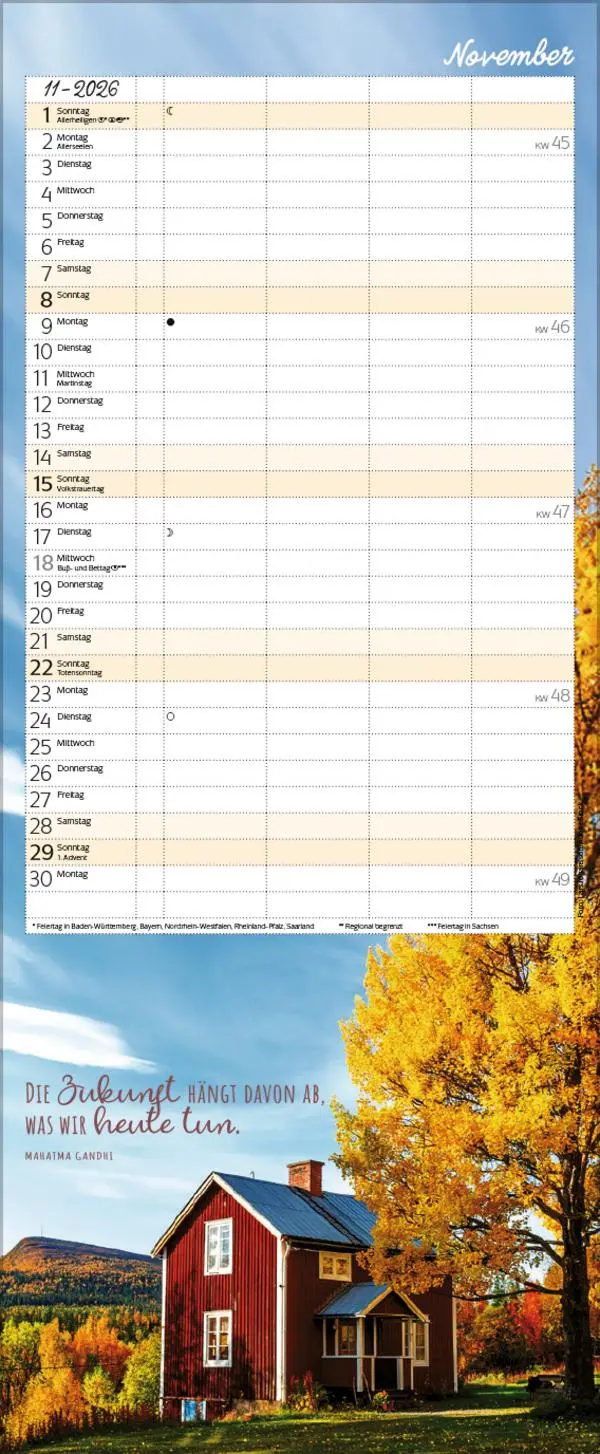 Bild: 9783731888338 | Familienplaner mit Fotos und Zitaten 2026 | Verlag Korsch | Kalender