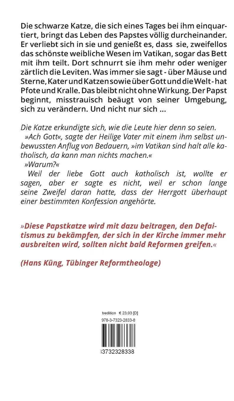 Rückseite: 9783732328338 | Die Papstkatze | Eva Berberich | Buch | HC runder Rücken kaschiert