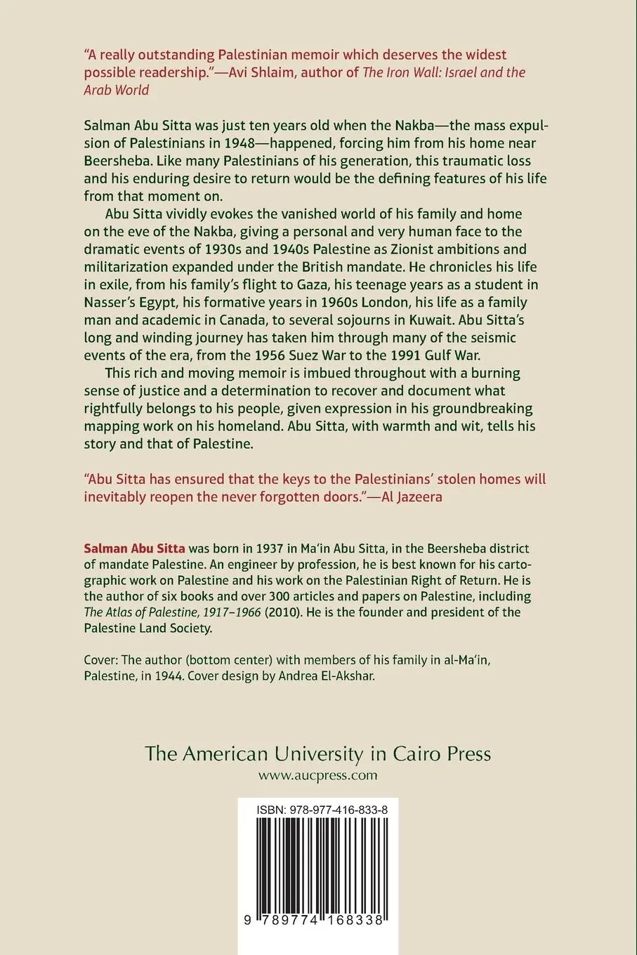 Rückseite: 9789774168338 | Mapping My Return | A Palestinian Memoir | Salman Abu Sitta | Buch