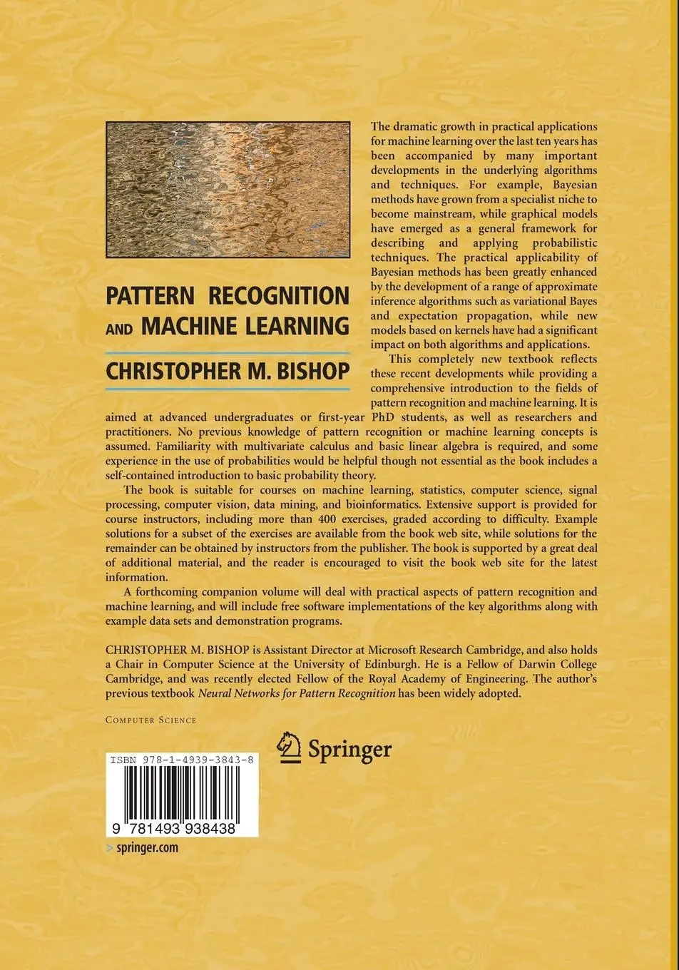 Rückseite: 9781493938438 | Pattern Recognition and Machine Learning | Christopher M. Bishop | xx