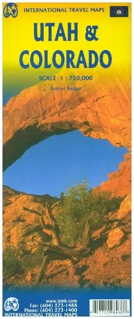 Cover: 9781771298438 | International Travel Map ITM Utah &amp; Colorado | (Land-)Karte | Englisch