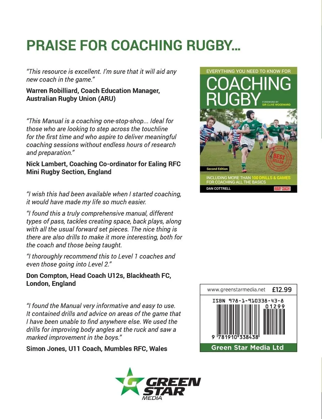 Rückseite: 9781910338438 | Coaching Rugby | Dan Cottrell | Taschenbuch | Englisch | 2015