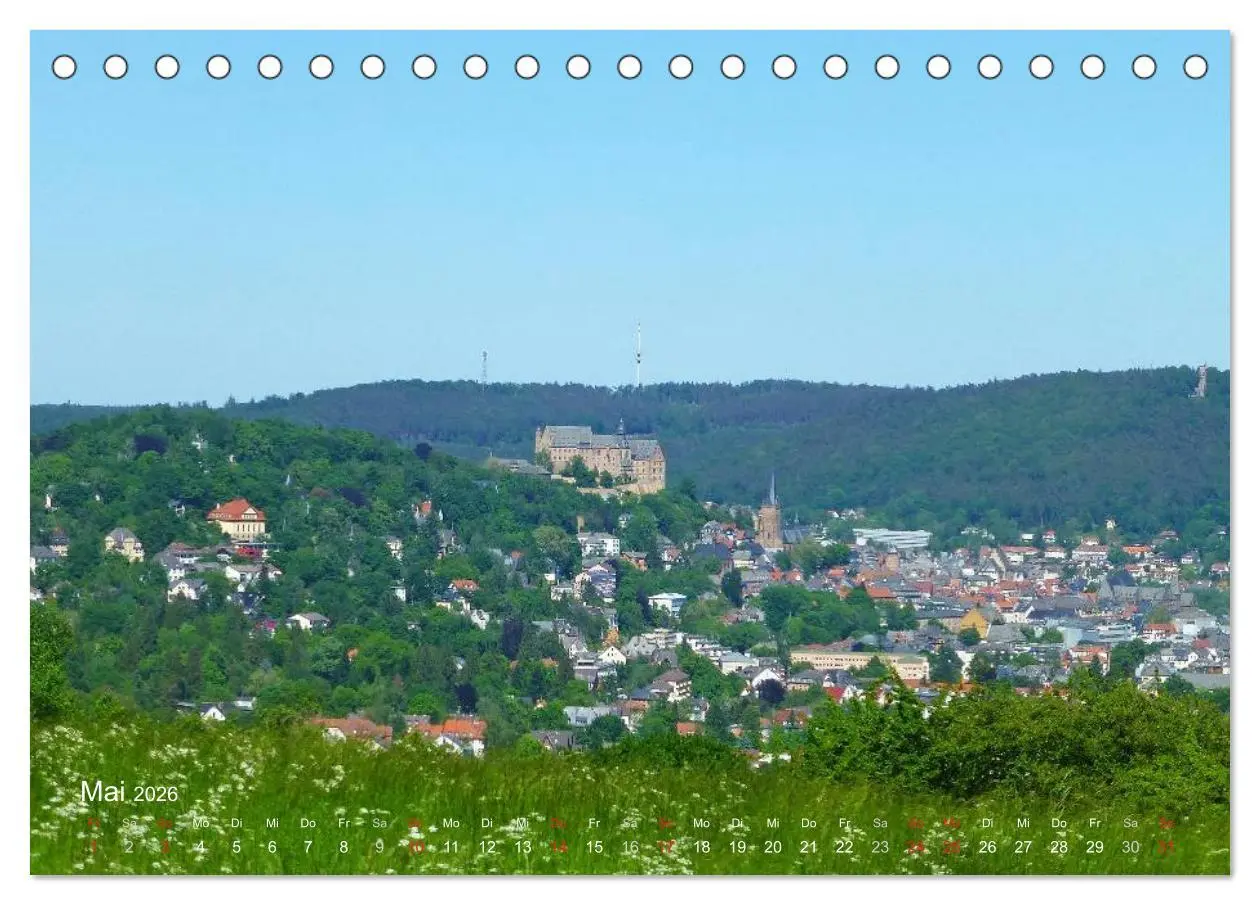 Bild: 9783457958438 | Marburg 2026 (Tischkalender 2026 DIN A5 quer), CALVENDO Monatskalender