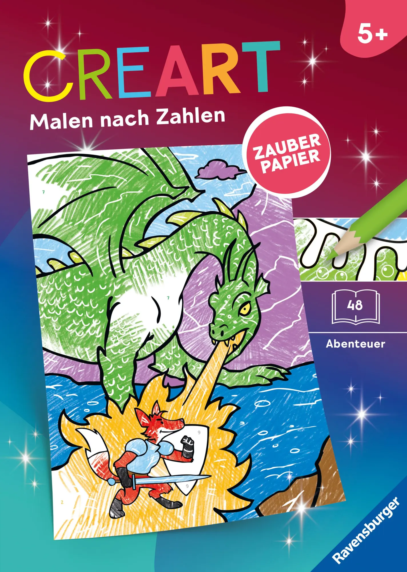 Cover: 9783473488438 | CreArt Malen nach Zahlen ab 5 Zauberpapier - Abenteuer | Menzel | Buch