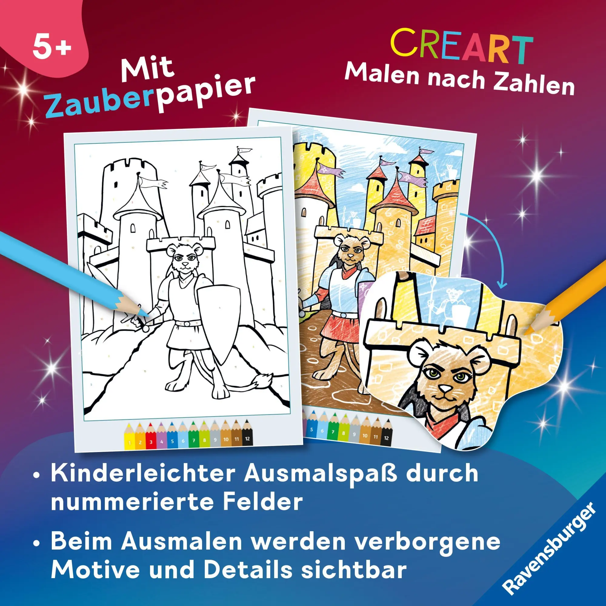 Bild: 9783473488438 | CreArt Malen nach Zahlen ab 5 Zauberpapier - Abenteuer | Menzel | Buch