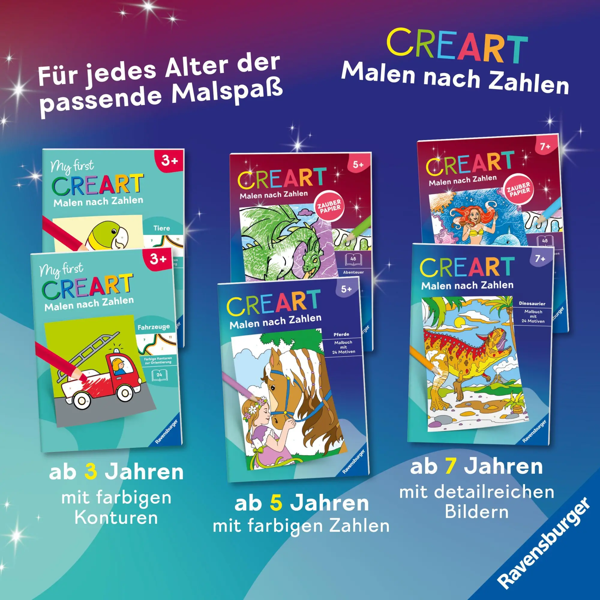 Bild: 9783473488438 | CreArt Malen nach Zahlen ab 5 Zauberpapier - Abenteuer | Menzel | Buch