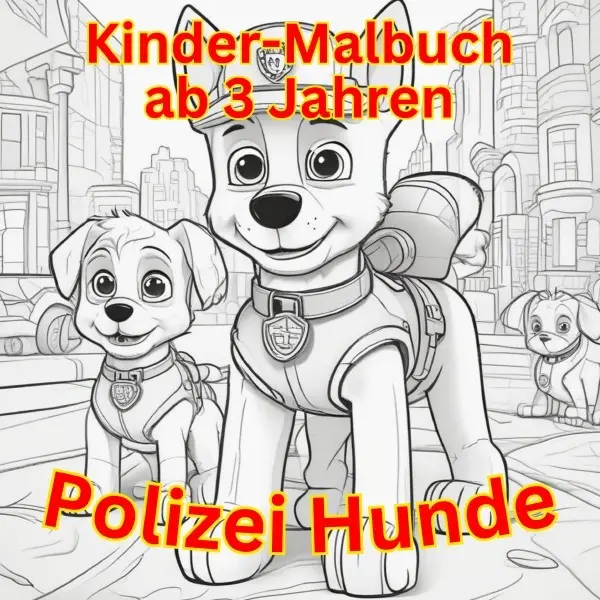 Cover: 9783759838438 | Kinder Malbuch ab 3 Jahren - Polizei Hunde | Marvin Lanzar-Tore | Buch