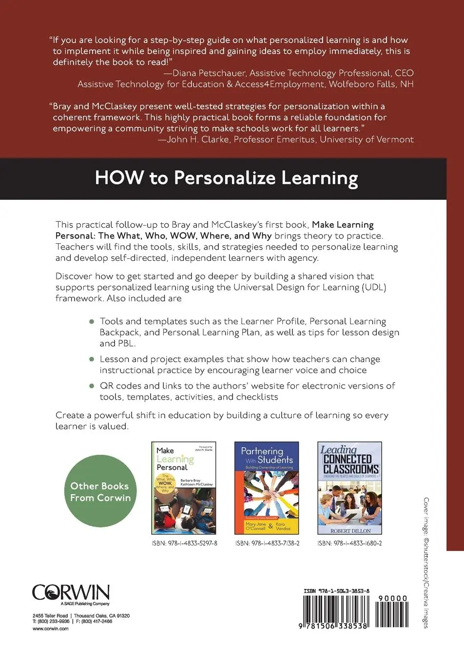 Rückseite: 9781506338538 | How to Personalize Learning | Barbara Bray (u. a.) | Taschenbuch