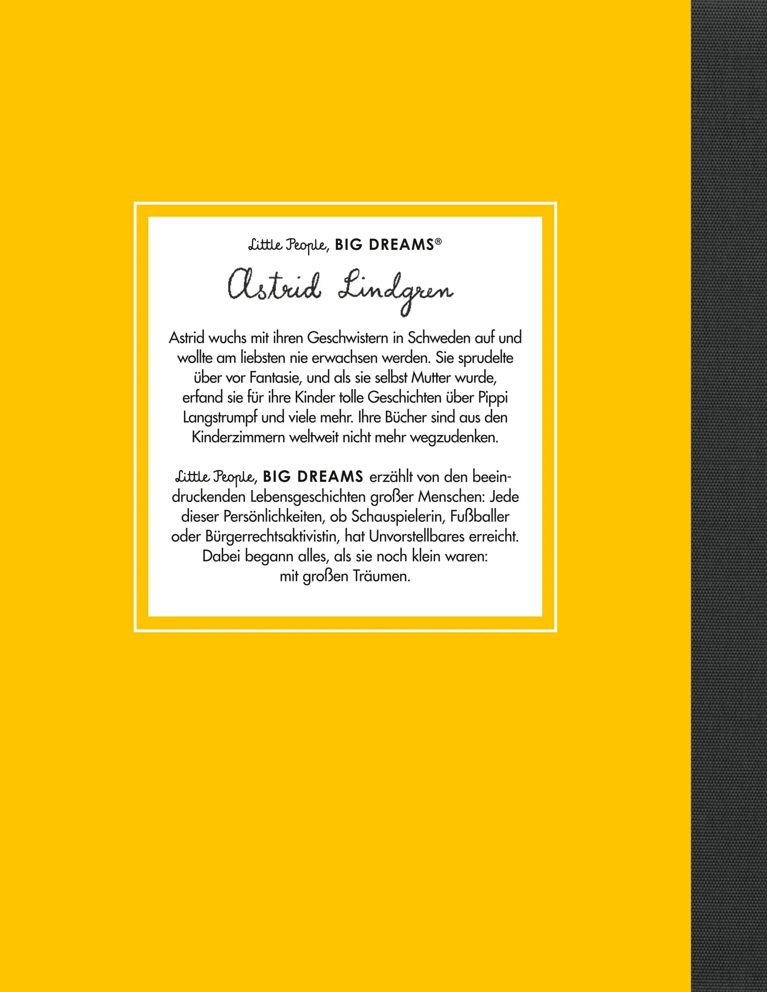 Rückseite: 9783458178538 | Astrid Lindgren | Little People, Big Dreams. Deutsche Ausgabe | Vegara