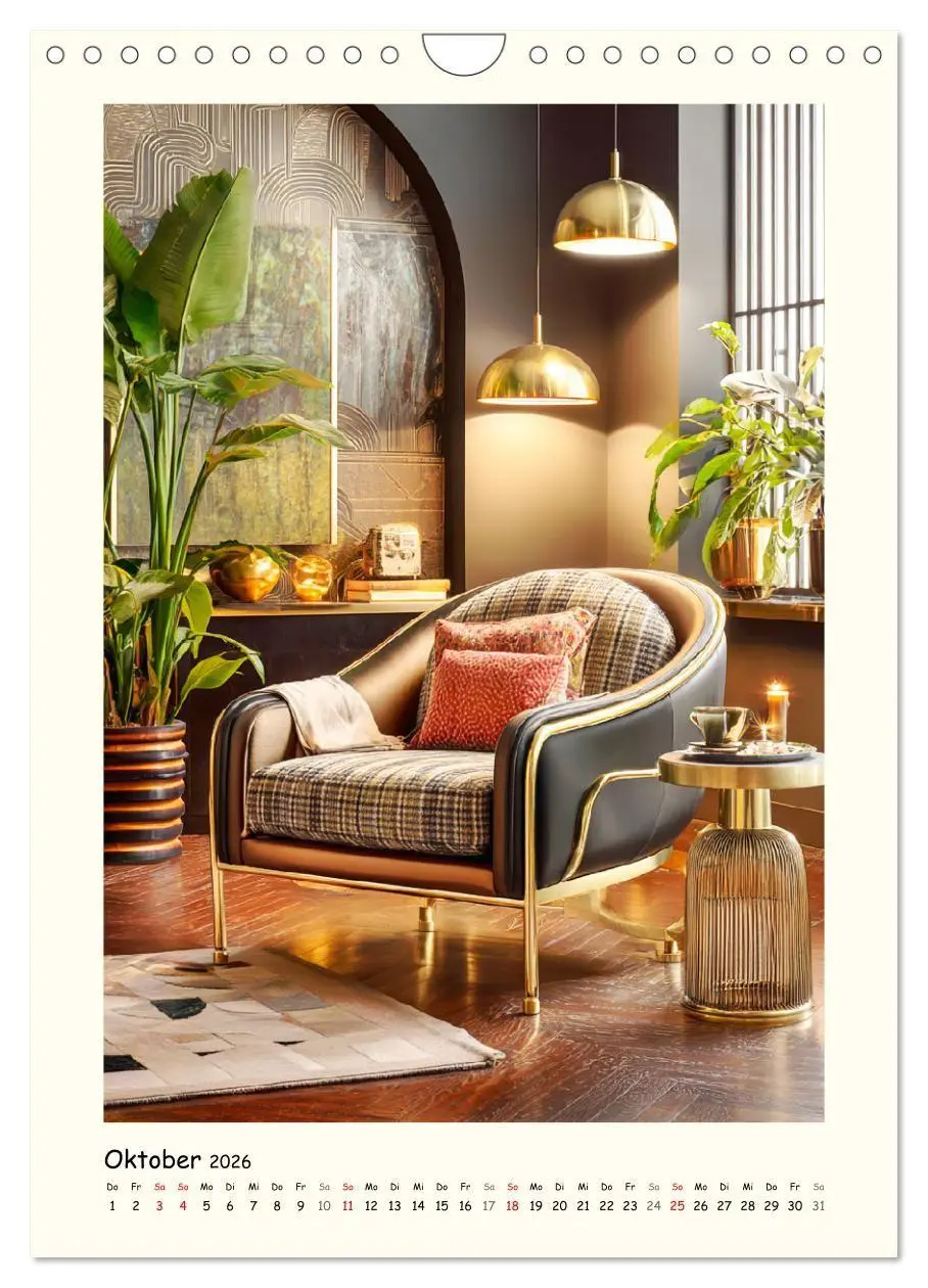 Bild: 9783516728538 | Luxuriöse Sesselträume. Elegante Sitzmöbel im Raum (Wandkalender...