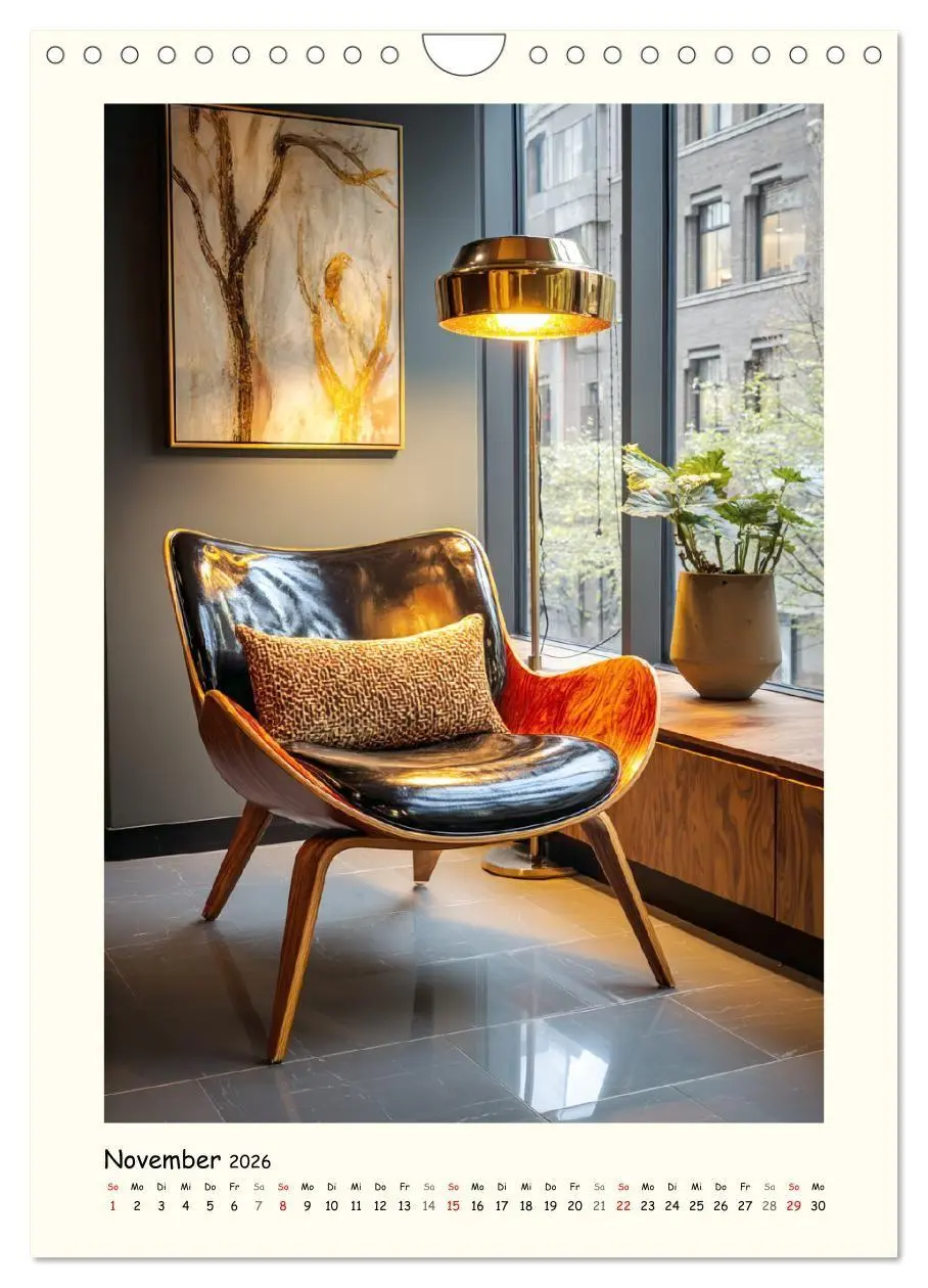 Bild: 9783516728538 | Luxuriöse Sesselträume. Elegante Sitzmöbel im Raum (Wandkalender...
