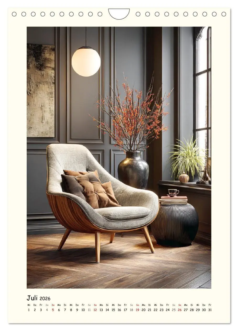 Bild: 9783516728538 | Luxuriöse Sesselträume. Elegante Sitzmöbel im Raum (Wandkalender...